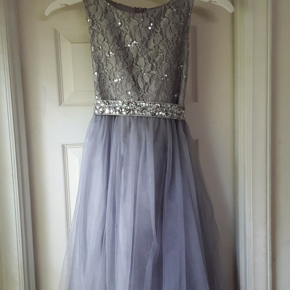 Adorable Silver girl dress